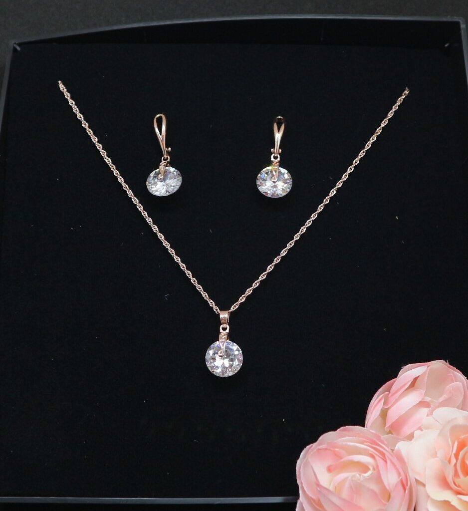 kettingset rose goud